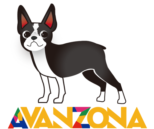 AVANZONA logo with dog illustration
